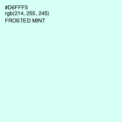 #D6FFF5 - Frosted Mint Color Image