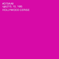 #D70AA8 - Hollywood Cerise Color Image