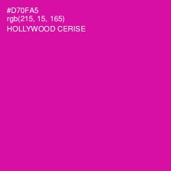 #D70FA5 - Hollywood Cerise Color Image