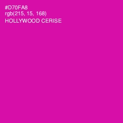#D70FA8 - Hollywood Cerise Color Image
