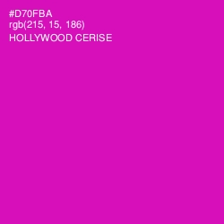 #D70FBA - Hollywood Cerise Color Image