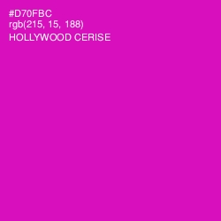 #D70FBC - Hollywood Cerise Color Image