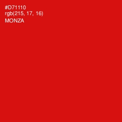 #D71110 - Monza Color Image