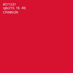 #D71231 - Crimson Color Image