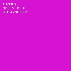 #D713D3 - Shocking Pink Color Image