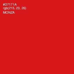 #D7171A - Monza Color Image