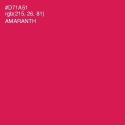 #D71A51 - Amaranth Color Image