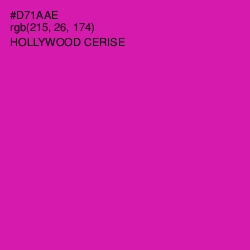 #D71AAE - Hollywood Cerise Color Image