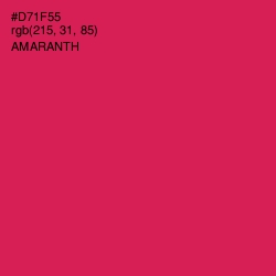 #D71F55 - Amaranth Color Image