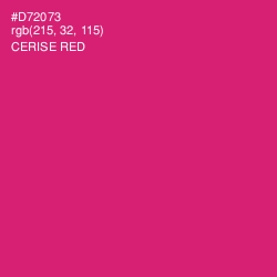 #D72073 - Cerise Red Color Image