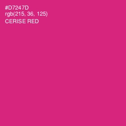 #D7247D - Cerise Red Color Image