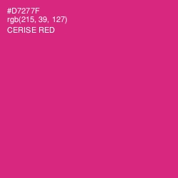 #D7277F - Cerise Red Color Image