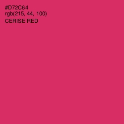 #D72C64 - Cerise Red Color Image