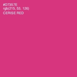 #D7357E - Cerise Red Color Image