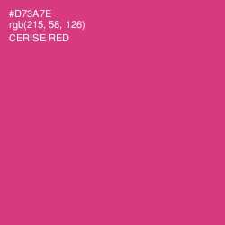 #D73A7E - Cerise Red Color Image