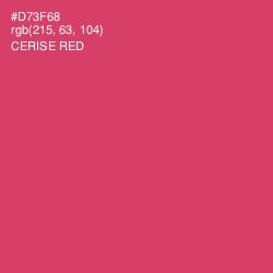 #D73F68 - Cerise Red Color Image