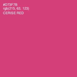 #D73F7B - Cerise Red Color Image