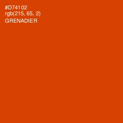 #D74102 - Grenadier Color Image