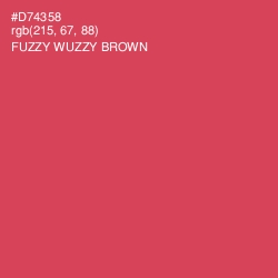 #D74358 - Fuzzy Wuzzy Brown Color Image