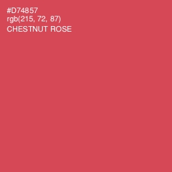 #D74857 - Chestnut Rose Color Image