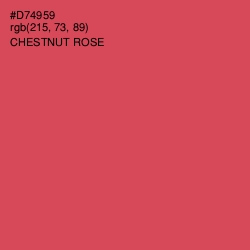 #D74959 - Chestnut Rose Color Image