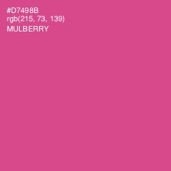 #D7498B - Mulberry Color Image