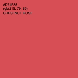 #D74F55 - Chestnut Rose Color Image