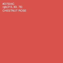 #D7534C - Chestnut Rose Color Image