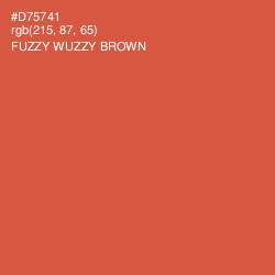 #D75741 - Fuzzy Wuzzy Brown Color Image