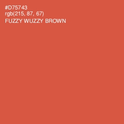 #D75743 - Fuzzy Wuzzy Brown Color Image