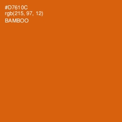 #D7610C - Bamboo Color Image