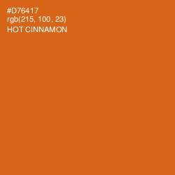 #D76417 - Hot Cinnamon Color Image