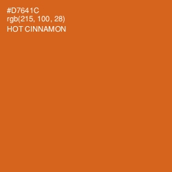 #D7641C - Hot Cinnamon Color Image