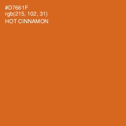 #D7661F - Hot Cinnamon Color Image