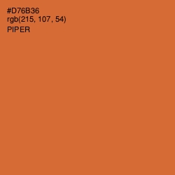 #D76B36 - Piper Color Image