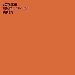 #D76B3B - Piper Color Image