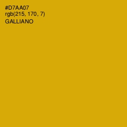 #D7AA07 - Galliano Color Image