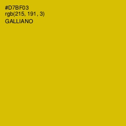 #D7BF03 - Galliano Color Image