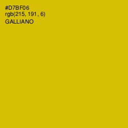 #D7BF06 - Galliano Color Image