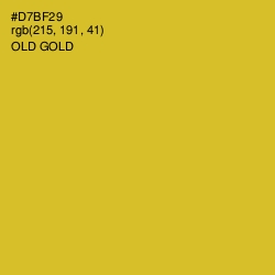 #D7BF29 - Old Gold Color Image