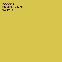 #D7C64B - Wattle Color Image