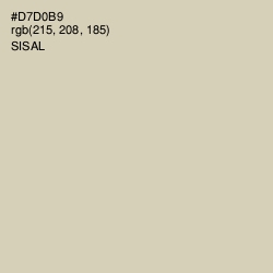 #D7D0B9 - Sisal Color Image