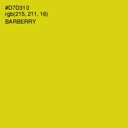 #D7D310 - Barberry Color Image