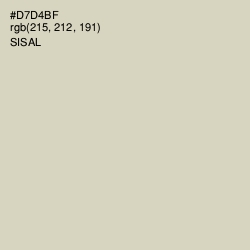 #D7D4BF - Sisal Color Image