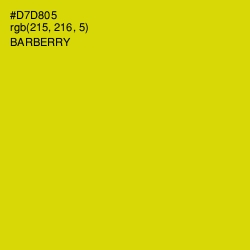 #D7D805 - Barberry Color Image