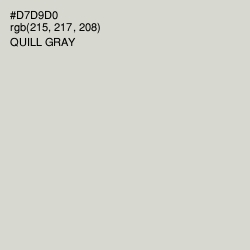 #D7D9D0 - Quill Gray Color Image