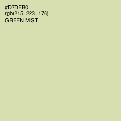 #D7DFB0 - Green Mist Color Image