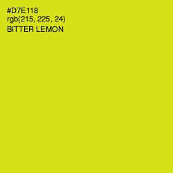 #D7E118 - Bitter Lemon Color Image
