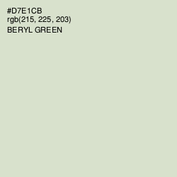 #D7E1CB - Beryl Green Color Image