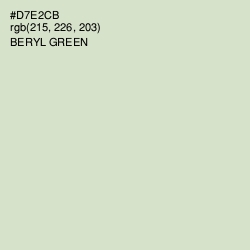 #D7E2CB - Beryl Green Color Image
